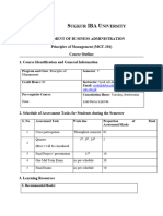 Course Outline - Fall-2022 - Principles of Management