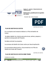 SESION 11 - Estimación y Planificación de Gestión de Costos