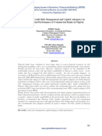 Impact of Credit Risk Management and Capital Adequacy On Financial Performa BANK NIGERIA - 2013