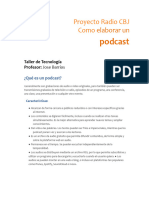 Proyecto Radio CBJ Cómo Elaborar Un Podcast