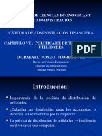 Capítulo Vii Política de Distribución de Utilidades