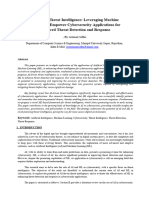 AI-Driven Threat Intelligence: Leveraging Machine Learning To Empower Cybersecurity Applications For Enhanced Threat Detection and Response