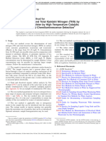 Total Nitrogen, and Total Kjeldahl Nitrogen (TKN) by Calculation, in Water by High Temperature Catalytic Combustion and Chemiluminescence Detection