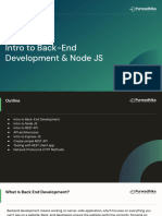 Intro To Back-End Dev & Node Js