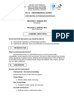 Lesson 1 Module Introduction To Environmental Science