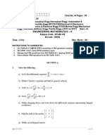 Engineering Mathematics - Ii: Instructions To Candidates