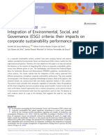 Integration of Environmental, Social, and Governance (ESG) Criteria: Their Impacts On Corporate Sustainability Performance