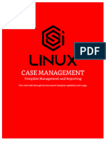 CSI Linux - Case Management Template Management and Reporting