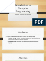 Lesson 10 - Introduction To Computer Programming (Algorithms and Flowcharts)