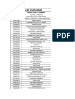 Listado - Beneficiarios Marzo