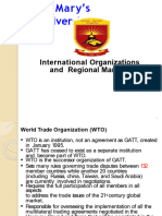 6 International Organizations and Regional Markets