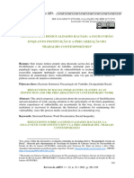 Reflexos Das Desigualdades Raciais: A Escravidão Enquanto Instituição E A Precarização Do Trabalho Contemporâneo