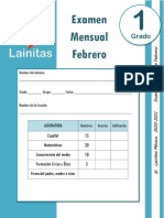 1er Grado - Examen Mensual Febrero (2020-2021)