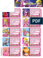 Etiquetas Escolares Princesa Peach Editables Gratis