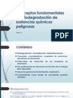 Tema 1.3 Conceptos Fundamentales de Biodegradación de Sustancias Químicas Peligrosas