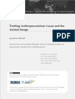 Testing Anthropocentrism Lacan and The Animal Imag