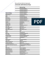 Word 2011 Shortcut Keys