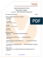 Important Questions Class 6 English Honeysuckle Chapter 1