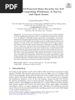 Fpga/Ai-Powered Data Security For Iot Edge Computing Platforms: A Survey and Open Issues