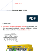 Lecture 22 & 29 Seed Drill Calibration