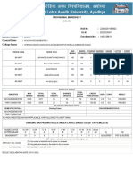 Mother's Name:: Course/Class: College Name:: Provisional Marksheet