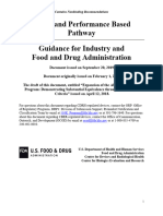 Safety and Performance Based Pathway Guidance For Industry and Food and Drug Administration