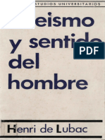 Henri de Lubac, Ateismo y Sentido Del Hombre