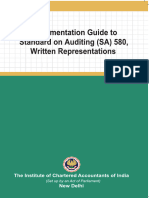 Implementation Guide - SA 580 Written Representation