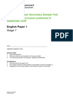 English Stage 7 Sample Paper 1 - tcm143-595358