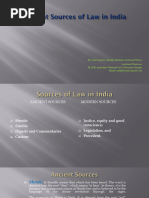 Ancient Sources of Law in India