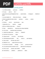 Articles Partitifs Exercice Et Corrigé