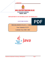 Java Lecture Notes