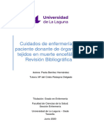 Cuidados de Enfermeria Al Paciente Donante de Organos y Tejidos en Muerte Encefalica. Revision Bibliografica