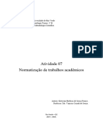 Metodologia - Normatização de Trabalhos Academicos