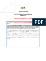 Lista de Útiles Pre-Kinder 2021