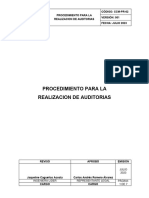 CCM-PR-02 Procedimiento para La Realizacion de Auditorias