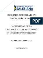 Credibilidad de Testimonio en Ambiente Forense