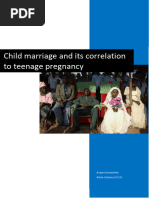 Child Marriage and Its Corelation With Teen Pregnancy - Final Draft