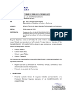 Informe 038-Informe Tecnico de Mayor Metrado - Pavimentacion