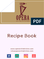 Opera in The Kitchen Recipe Book 2018