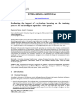 Journal Paper: Evaluating The Impact of Curriculum Learning On The Training Process For An Intelligent Agent in A Videogame