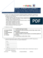 INTRODUÇAO A QUÍMICA (Lista)