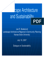 2007dos Landscape Architecture and Sustainability