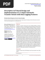 Descriptive Iot Based Design and Implementation of A 3-Input Automatic Transfer Switch With Data Logging Features