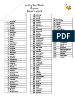 Spelling Bee Vocabulary 5 Grade