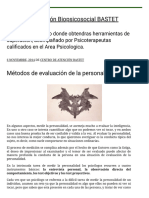 Métodos de Evaluación de La Personalidad - Centro de Atención Bi