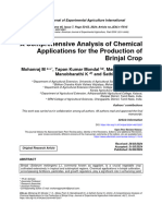 A Comprehensive Analysis of Chemical Applications For The Production of Brinjal Crop