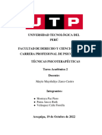 Tarea Académica 2. 19 10 22 TÉCNICAS PSICOTERAPÉUTICAS