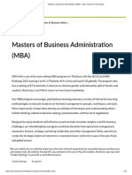 Masters of Business Administration (MBA) - Asian Institute of Technology