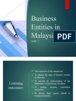 Topic 1 - Bussiness Entities in Malaysia